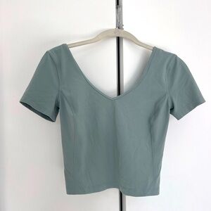 lululemon athletica Blue Crop Top